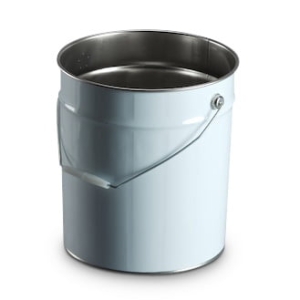 White Plastic Pail 11L O/Top with Metal Handle